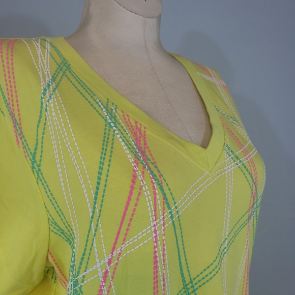 Fila Sport ladies yellow tee size Large - Picture 4 of 5